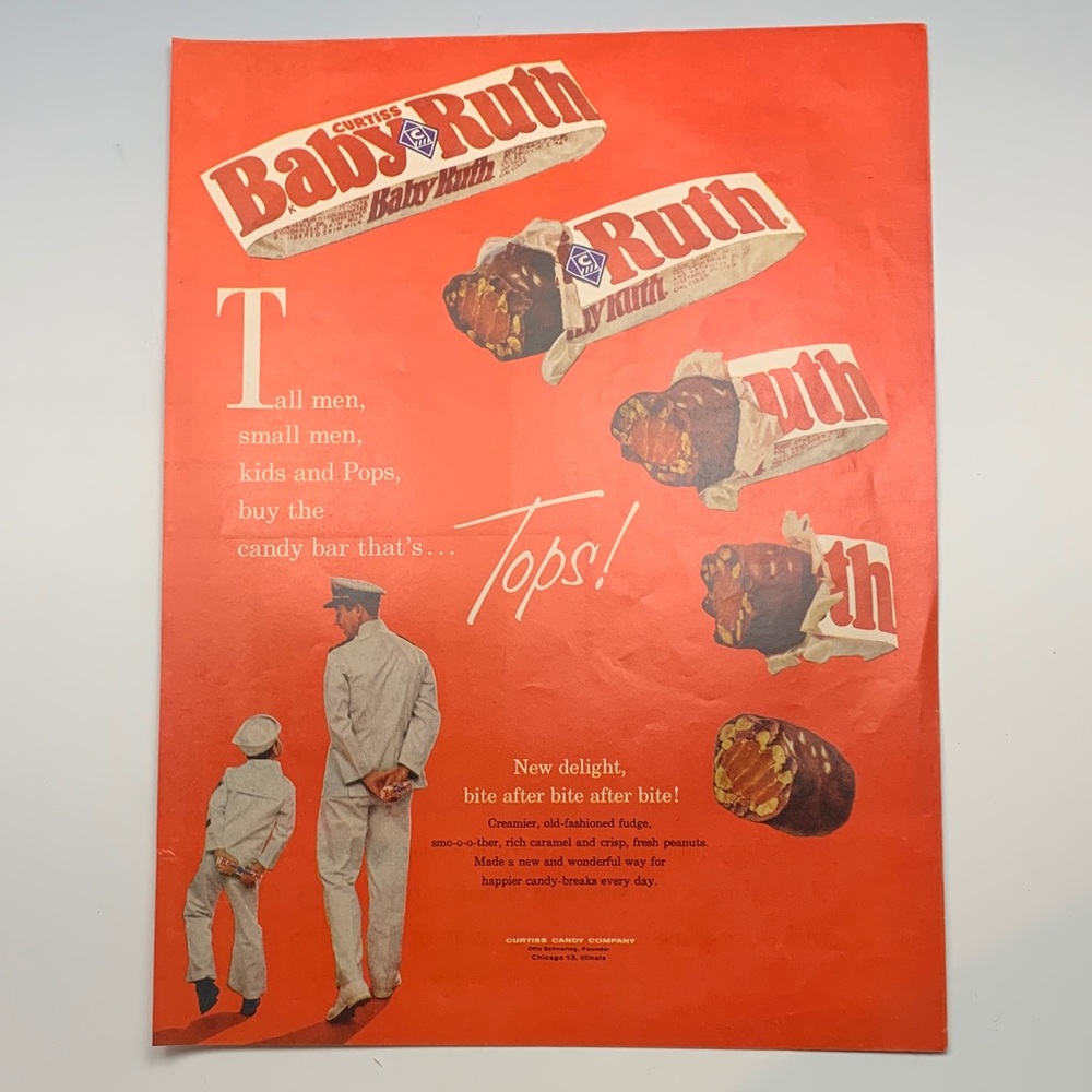 Vintage Life Magazine February 17, 1961 Candy Bar advertisement